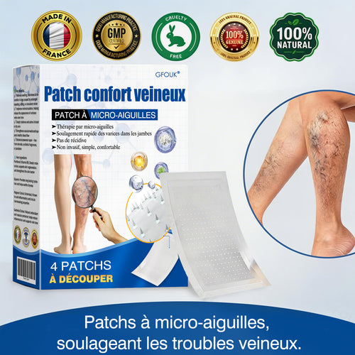 GFOUК® VeinEase : Patchs Micro-aiguilles ⌛Soulagement Immédiat, Résultats Durables👨‍⚕️🔥
